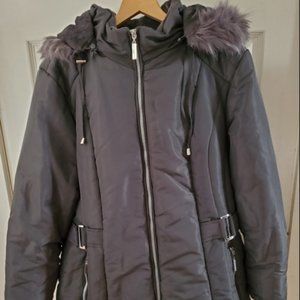 Liz Claiborne Gray Puffer Jacket - PLUS SIZE
